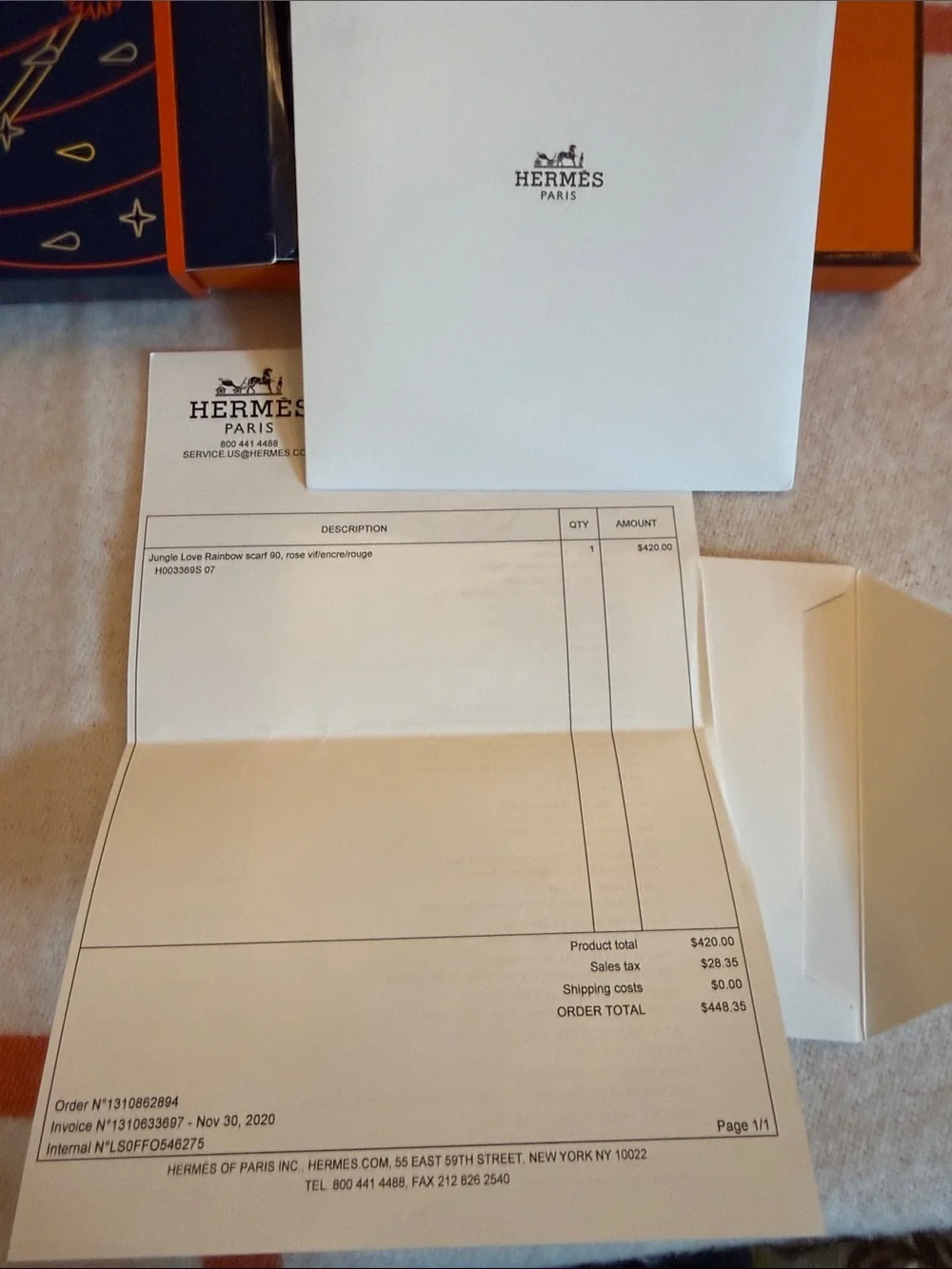 HERMES Jungle Love Rainbow Scarf,New with Receipt & 3 Boxes Robert Dallet Design
